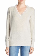 Three Dots Women's QQ2792 Brushed Sweater Tunic W/LACE