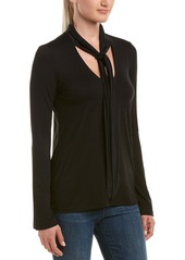 Three Dots Women's Refined Jersey v Neck Long Loose Shirt  Extra Large