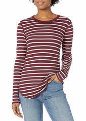 Three Dots Women's Thermal Stripe Tight Long Shirt
