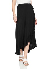 Three Dots Women's Vintage Jersey Loose mid wrap Skirt