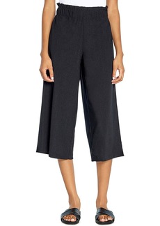 Three Dots Womens Textured Solid Cropped Pants