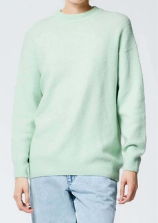 Tibi Douillet Crewneck Easy Pullover In Pale Mint