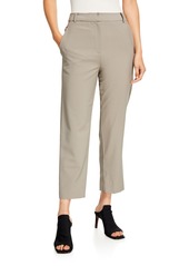 Tibi Taylor Tropical Wool Mid-Rise Ankle Pants