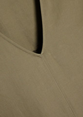 Tibi - Cotton and linen-blend sateen top - Neutral - US 00