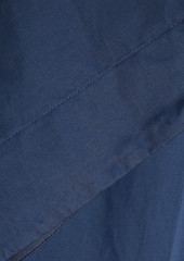 Tibi - Cotton and linen-blend sateen wide-leg jumpsuit - Blue - US 0
