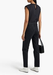 Tibi - Elfie high-rise straight-leg jeans - Black - 24