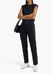 Tibi - Elfie high-rise straight-leg jeans - Black - 24