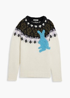 Tibi - Fair Isle alpaca-blend sweater - White - M