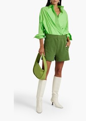 Tibi - French cotton-terry shorts - Green - XXS