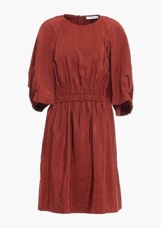Tibi - Gemma cape-back shantung dress - Red - US 4