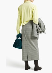 Tibi - Houndstooth knitted midi skirt - Green - US 0
