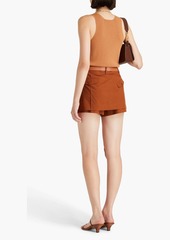 Tibi - Ribbed-knit tank - Brown - XXS