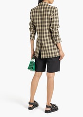 Tibi - Tristan checked twill blazer - Neutral - US 8