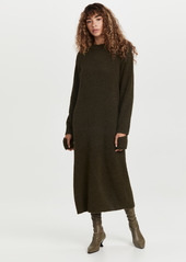 Tibi Alpaca Sweater Slit Cuff Easy Dress