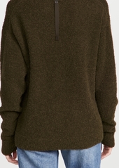 Tibi Alpaca Sweater Slit Cuff Easy Pullover