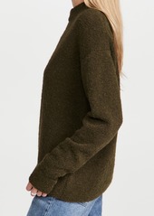 Tibi Alpaca Sweater Slit Cuff Easy Pullover
