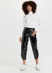 Tibi Faux Patent Leather Sculpted Pants