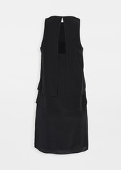 Tibi Solid Silk Layered Dress