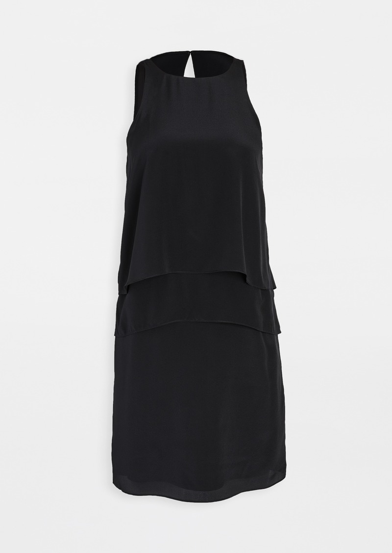 Tibi Solid Silk Layered Dress