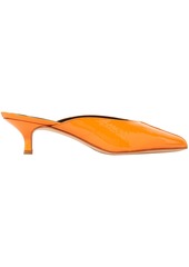 Tibi Woman Frank Patent-leather Mules Orange