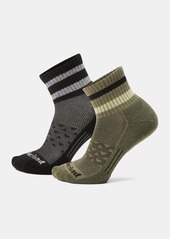 Timberland 2-Pack Hike Quarter Crew Sock