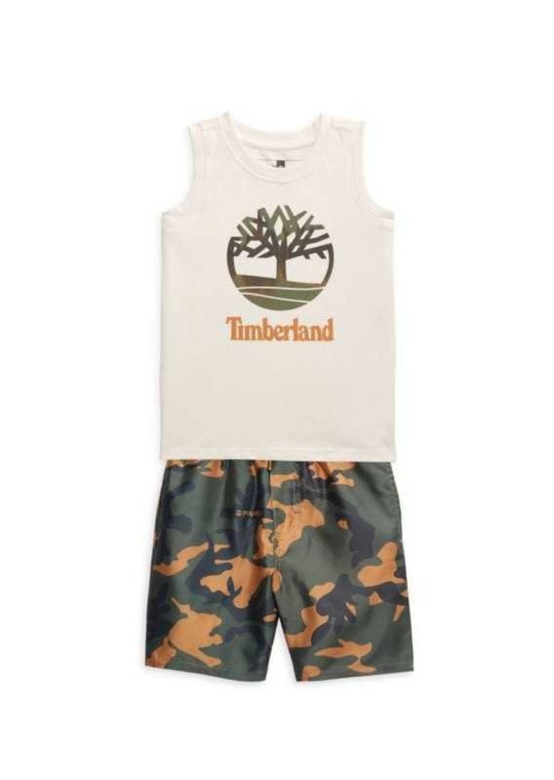 Timberland Boy&#8217;s 2-Piece Tank Top & Camo Swim Trunks Set