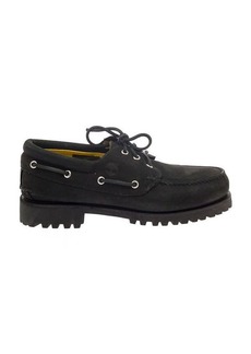 Timberland Lace-Up Suede Effect Loafers in Black Leather Man