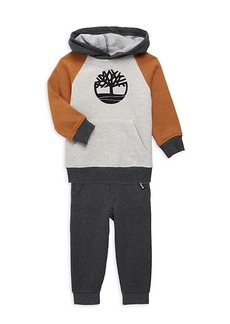 Timberland Little Boy's 2-Piece Fleece Logo Hoodie & Joggers Set