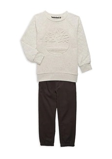 Timberland Little Boy's 2-Piece Knit Sweatshirt & Joggers Set