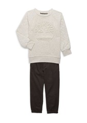 Timberland Little Boy's 2-Piece Knit Sweatshirt & Joggers Set