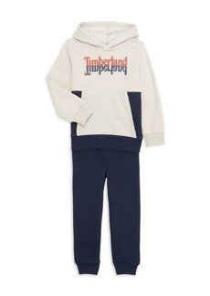 Timberland Little Boy's 2-Piece Logo Hoodie & Joggers Set