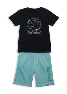 Timberland ​Little Boy’s 2-Piece Logo T-Shirt & Shorts Set