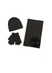 Timberland Boys Muffler Cuffed Beanie and Magic Glove Set Hat