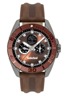 Timberland Fairhill Multifunction Leather Strap Watch
