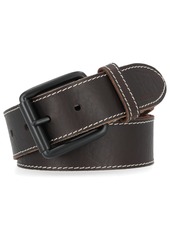 Timberland Men's 38mm Contrast Stitch Leather Belt - Brown