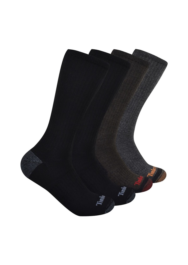 Timberland mens 4-pack Comfort Crew Casual Socks  10 13 US
