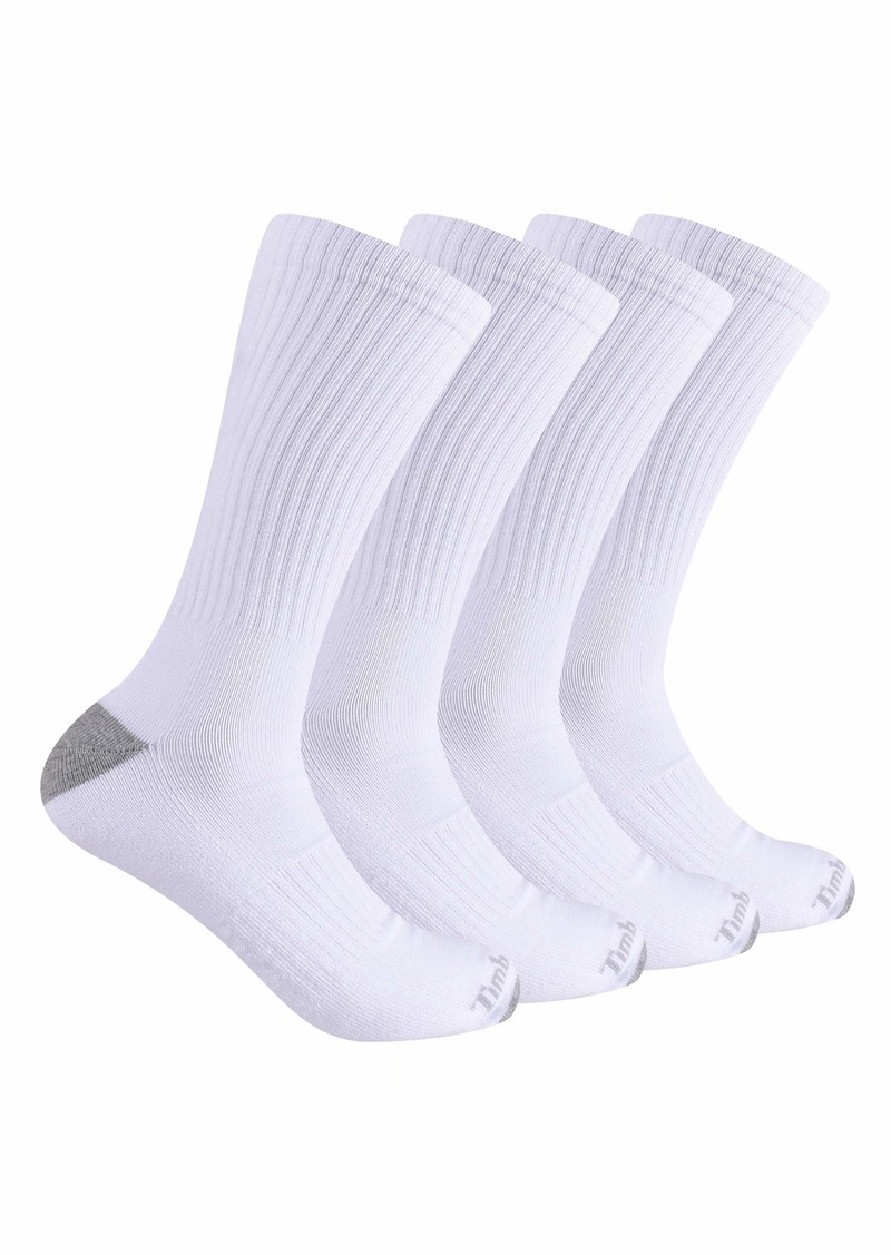 Timberland Men's 4-Pack Full Cushioned Crew Socks