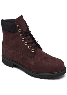 "Timberland Men's 6"" Classic Treadlight Water-Resistant Boots from Finish Line - Burgundy"