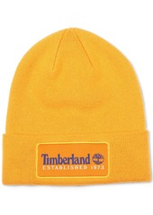 Timberland Men's Established 1973 Logo Patch Beanie - Aura Orange
