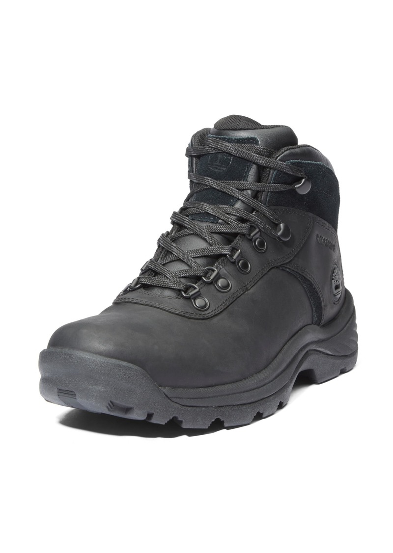 Timberland Men's Flume Mid Waterproof Hiking Boot Black Full-Grain-New 2024