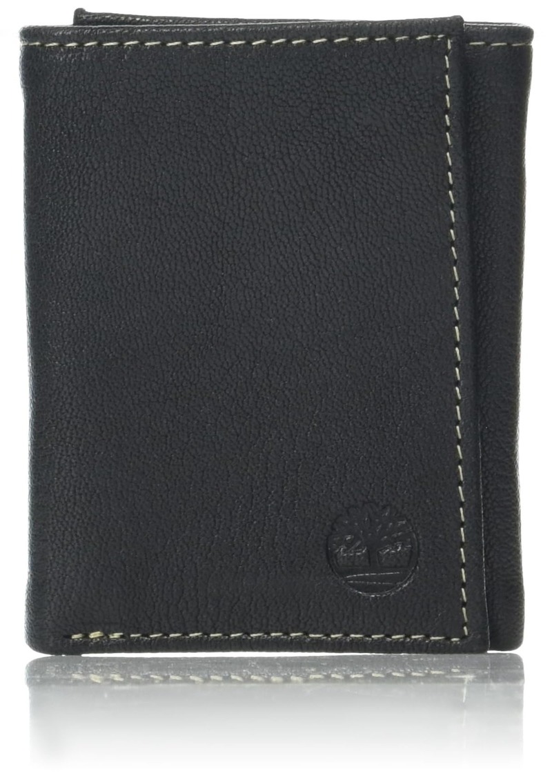 Timberland mens Genuine Leather Rfid Blocking Trifold Wallet