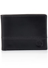 Timberland Men's Leather Passcase Trifold Wallet Hybrid  One Size