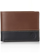 Timberland Men's Leather Passcase Trifold Wallet Hybrid  One Size