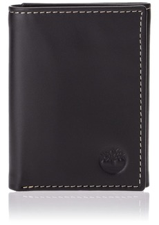 Timberland Men's Leather Trifold Wallet with ID Window