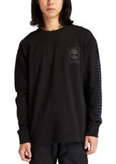 Timberland Men's Northern Lights Sky Logo Graphic Long-Sleeve T-Shirt