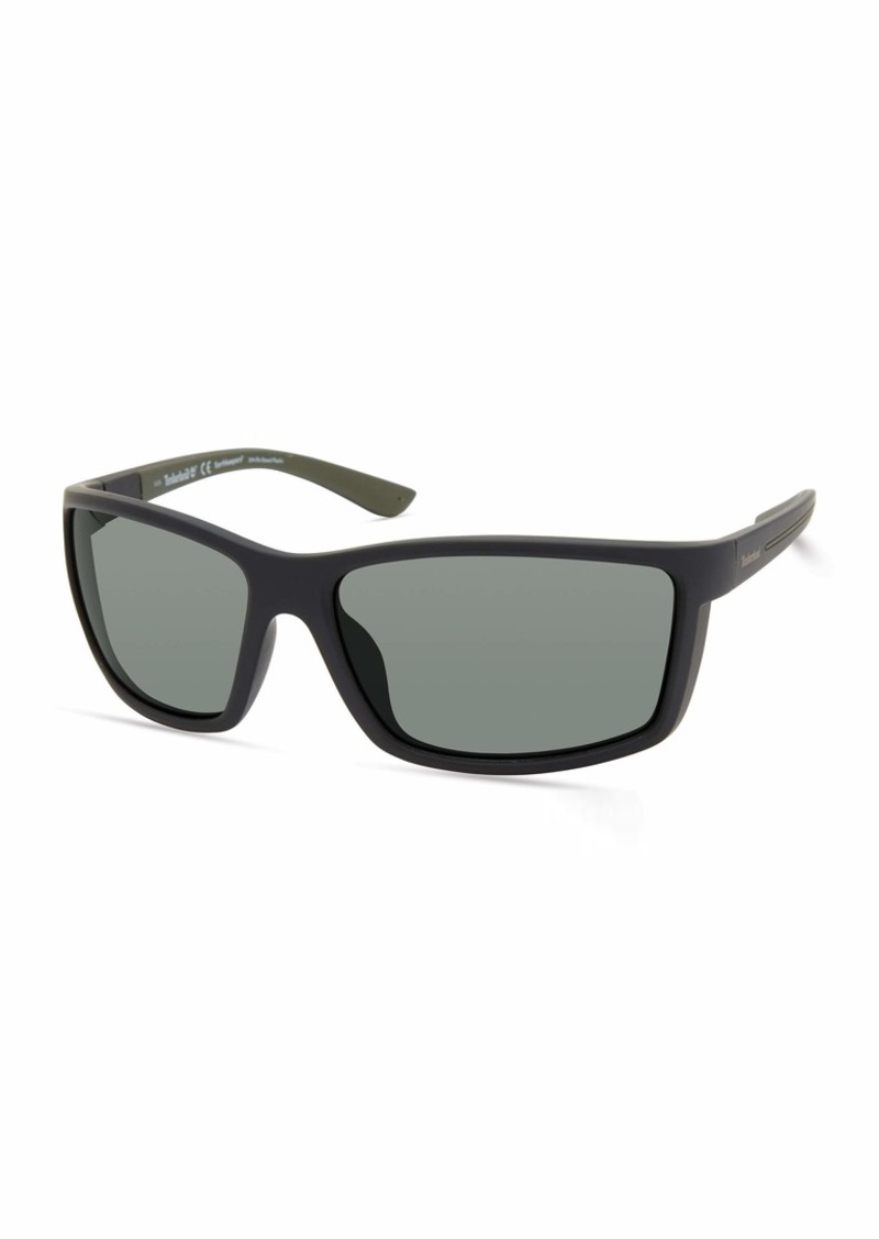 Timberland Men's TBA9273 Polarized Rectangular Sunglasses