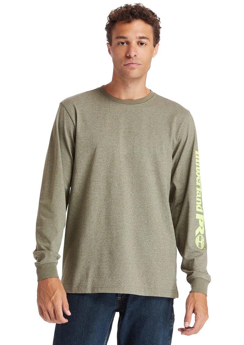 Timberland PRO mens Base Plate Blended Long-sleeve T-shirt With Logo Work Utility T Shirt   US