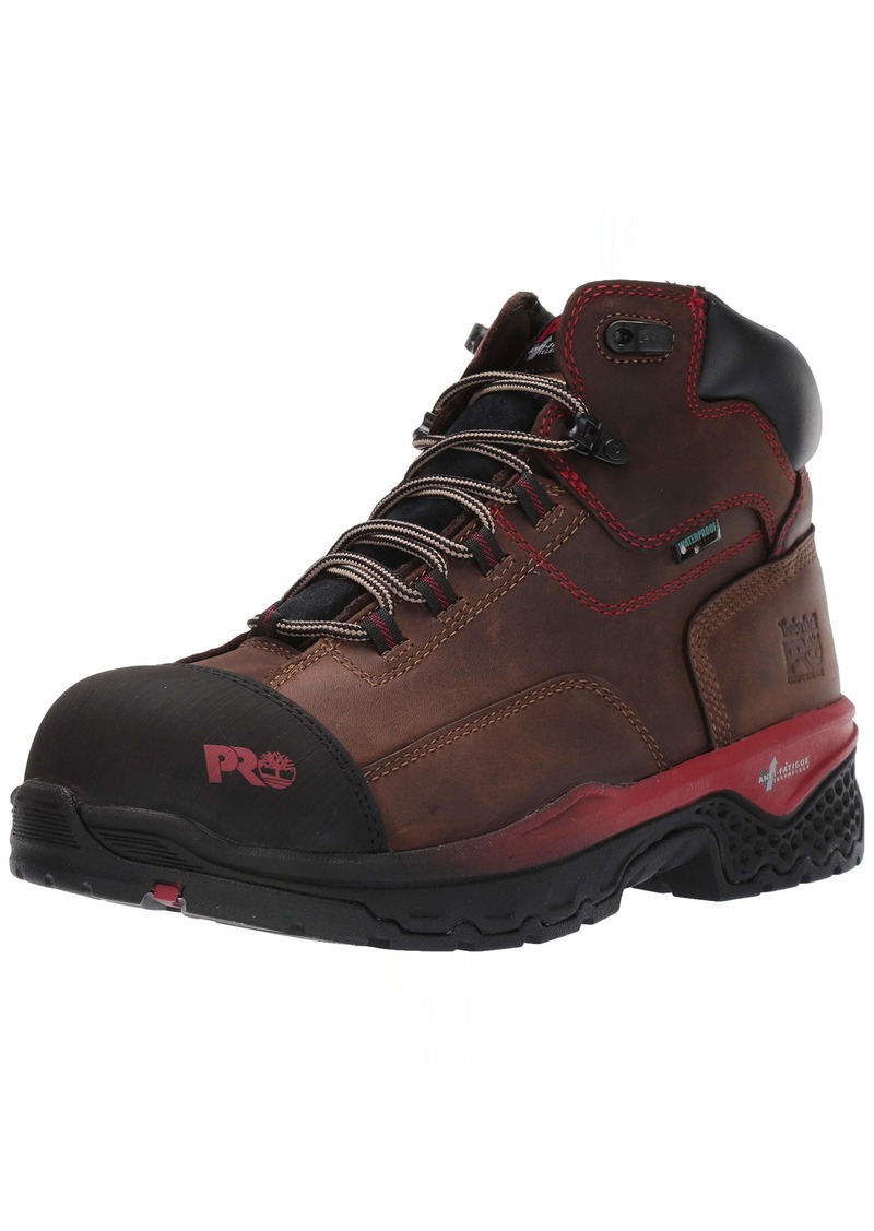 Timberland PRO Men's Bosshog 6 Inch Composite Safety Toe Puncture Resistant Waterproof Industrial Work Boot Brown/Red