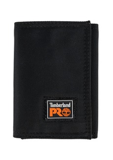 Timberland Pro Men's Heavy Duty Fabric Trifold Wallet - Black