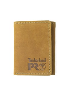 Timberland PRO Men's Leather RFID Trifold Wallet with ID Window